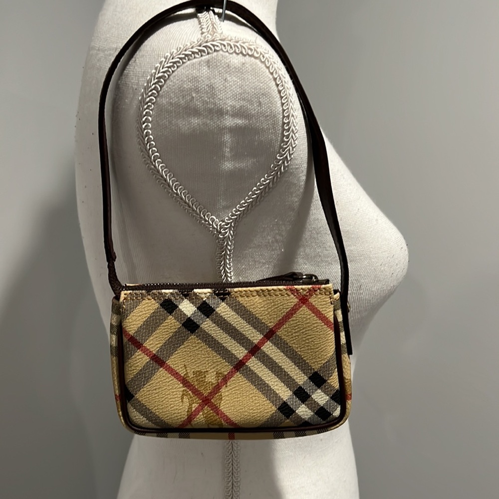 Burberry Mini Nova Check Haymarket Micro Bag Purse